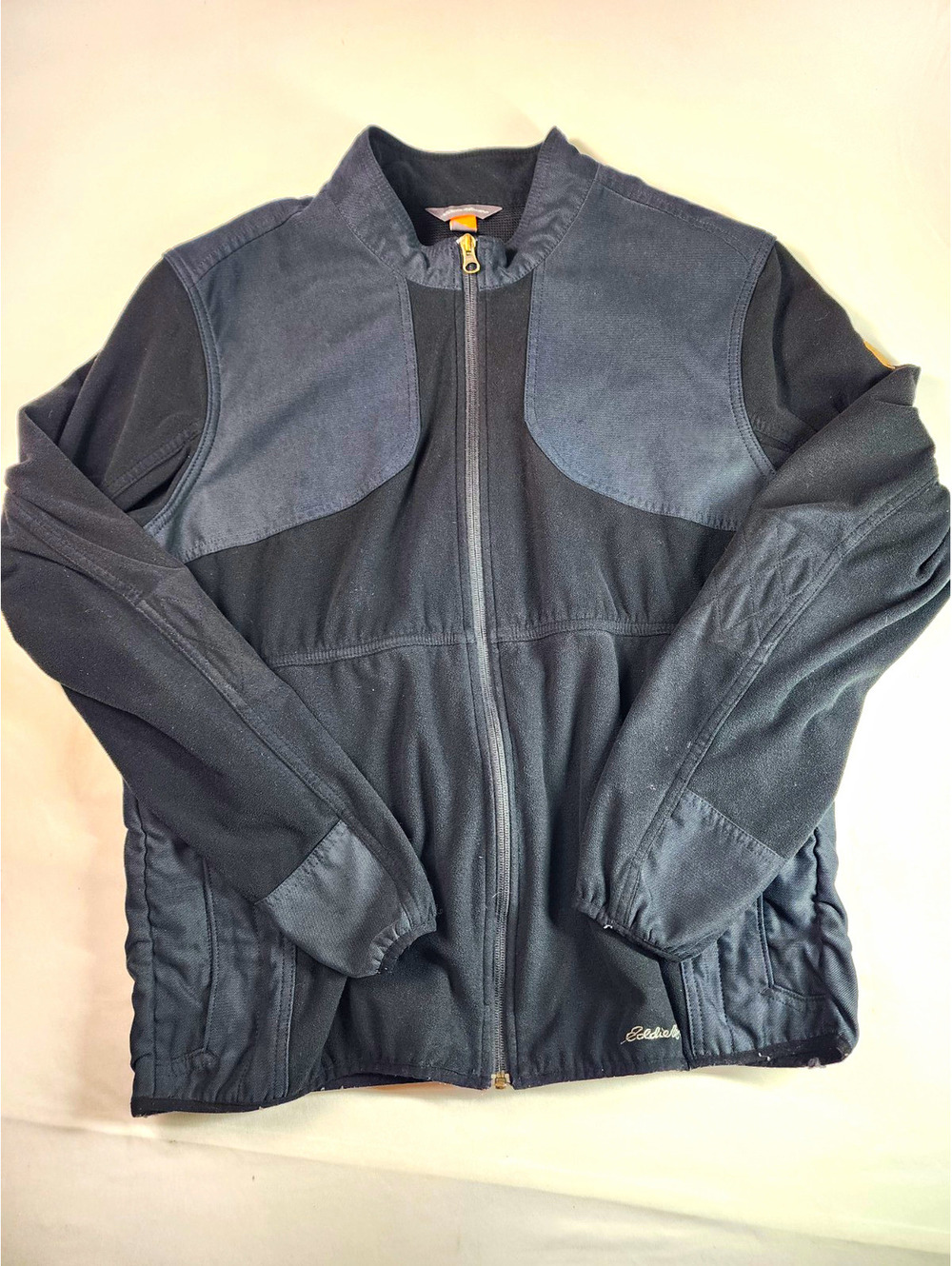 Eddie Bauer Men's Large Sports Shop Zip Up Fleece Rienforced Lined Jacket